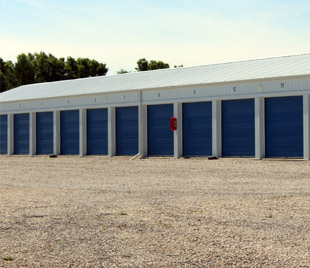 Outside units of West 50 Self Storage